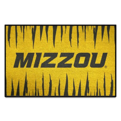 Fan Mats  LLC Missouri Tigers Starter Mat Slogan Yellow