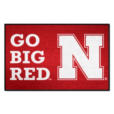 Fan Mats  LLC Nebraska Cornhuskers Starter Mat Slogan Red