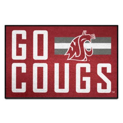 Fan Mats  LLC Washington State Cougars Starter Mat Slogan Red