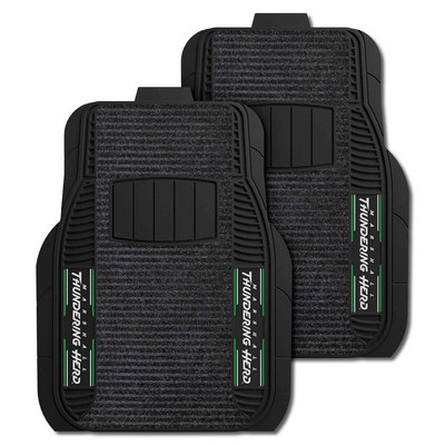 Fan Mats  LLC Marshall Thundering Herd 2-pc Deluxe Car Mat Set Black