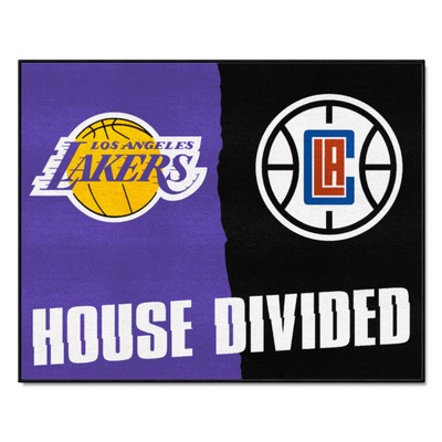 Fan Mats  LLC NBA House Divided Lakers / Clipers House Divided Mat Multi