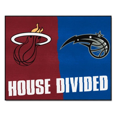 Fan Mats  LLC NBA House Divided Heat /  Magic House Divided Mat Multi