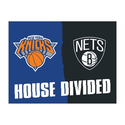 Fan Mats  LLC NBA House Divided Knicks /  Nets House Divided Mat Multi