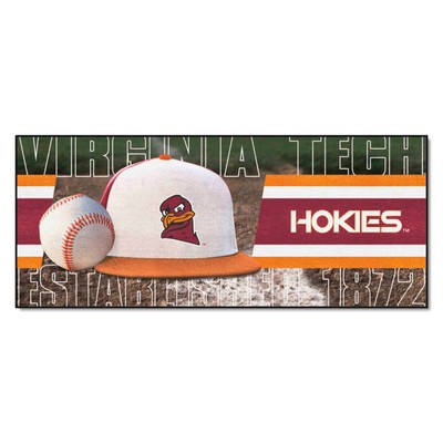 Fan Mats  LLC Virginia Tech Hokies Baseball Runner White