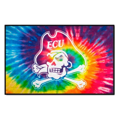 Fan Mats  LLC East Carolina Pirates Starter Mat Tie Dye Tie Dye