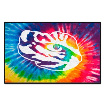 Fan Mats  LLC LSU Tigers Starter Mat Tie Dye Tie Dye