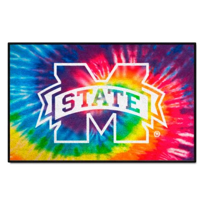 Fan Mats  LLC Mississippi State Bulldogs Starter Mat Tie Dye Tie Dye