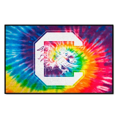 Fan Mats  LLC South Carolina Gamecocks Starter Mat Tie Dye Tie Dye