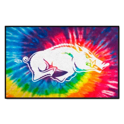 Fan Mats  LLC Arkansas Razorbacks Starter Mat Tie Dye