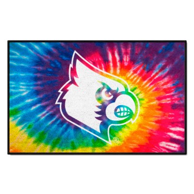 Fan Mats  LLC Louisville Cardinals Starter Mat Tie Dye Tie Dye