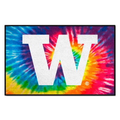 Fan Mats  LLC Washington Huskies Starter Mat Tie Dye Tie Dye