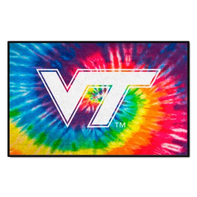 Fan Mats  LLC Virginia Tech Hokies Starter Mat Tie Dye Tie Dye