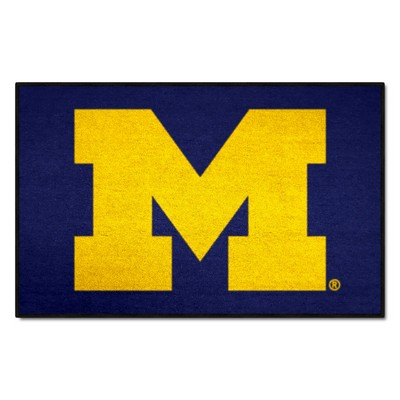 Fan Mats  LLC Michigan Wolverines Starter Mat Blue