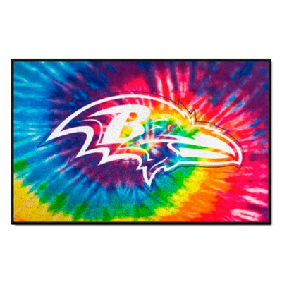 Fan Mats  LLC Baltimore Ravens Starter Mat Tie Dye Tie Dye