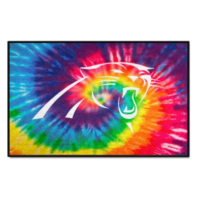 Fan Mats  LLC Carolina Panthers Starter Mat Tie Dye Tie Dye