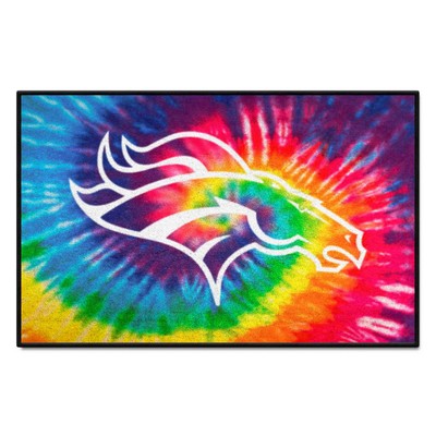 Fan Mats  LLC Denver Broncos Starter Mat Tie Dye Tie Dye