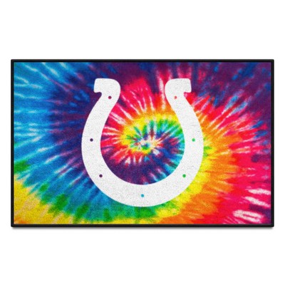 Fan Mats  LLC Indianapolis Colts Starter Mat Tie Dye Tie Dye