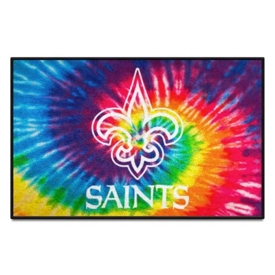 Fan Mats  LLC New Orleans Saints Starter Mat Tie Dye Tie Dye