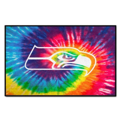 Fan Mats  LLC Seattle Seahawks Starter Mat Tie Dye Tie Dye