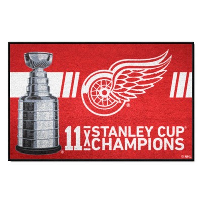 Fan Mats  LLC Detroit Red Wings Starter Mat Dynasty Red