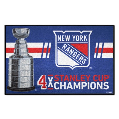 Fan Mats  LLC New York Rangers Starter Mat Dynasty Blue