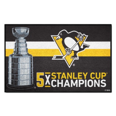 Fan Mats  LLC Pittsburgh Penguins Starter Mat Dynasty Black