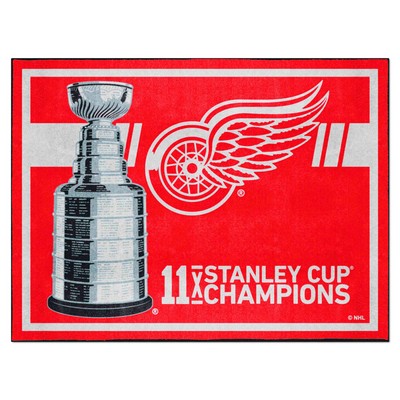 Fan Mats  LLC Detroit Red Wings 8x10 Rug Dynasty Red