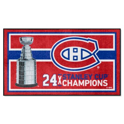 Fan Mats  LLC Montreal Canadiens 3x5 Rug Dynasty Red