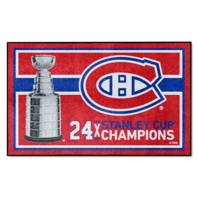 Fan Mats  LLC Montreal Canadiens 4x6 Rug Dynasty Red