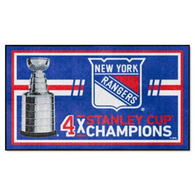 Fan Mats  LLC New York Rangers 3x5 Rug Dynasty Blue