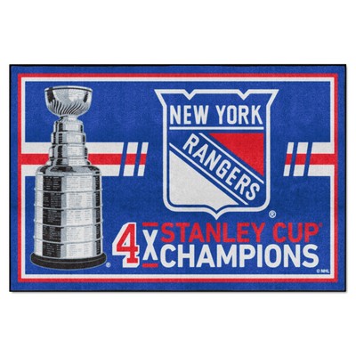 Fan Mats  LLC New York Rangers 5x8 Rug Dynasty Blue