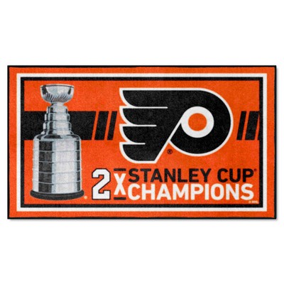 Fan Mats  LLC Philadelphia Flyers 3x5 Rug Dynasty Orange