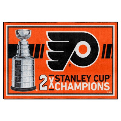 Fan Mats  LLC Philadelphia Flyers 5x8 Rug Dynasty Orange