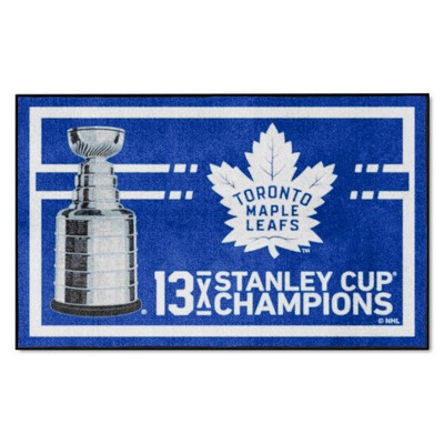 Fan Mats  LLC Toronto Maple Leafs 4x6 Rug Dynasty Blue