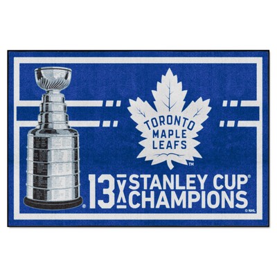 Fan Mats  LLC Toronto Maple Leafs 5x8 Rug Dynasty Blue