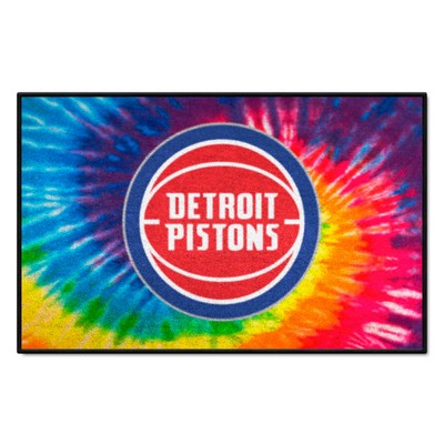 Fan Mats  LLC Detroit Pistons Starter Mat Tie Dye Tie Dye