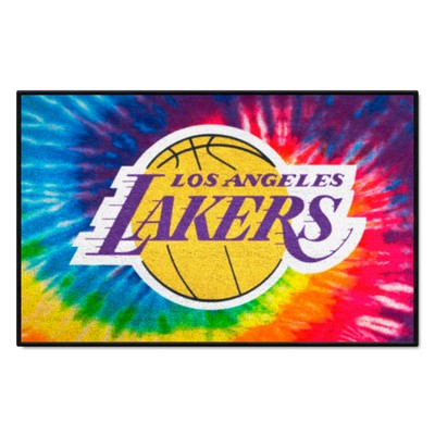 Fan Mats  LLC Los Angeles Lakers Starter Mat Tie Dye Tie Dye