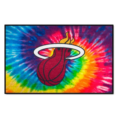 Fan Mats  LLC Miami Heat Starter Mat Tie Dye Tie Dye