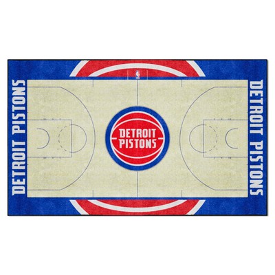 Fan Mats  LLC Detroit Pistons 6x10 Rug Blue