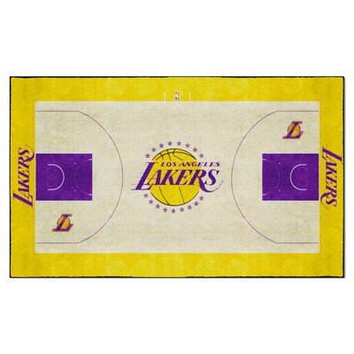 Fan Mats  LLC Los Angeles Lakers 6x10 Rug Yellow