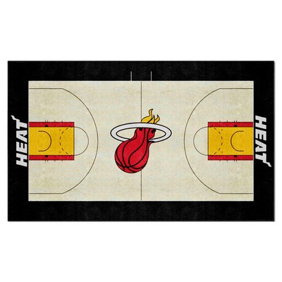 Fan Mats  LLC Miami Heat 6x10 Rug Black