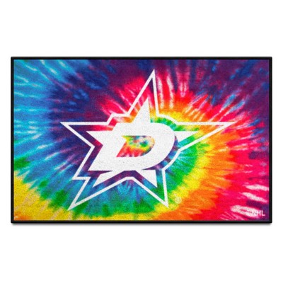 Fan Mats  LLC Dallas Stars Starter Mat Tie Dye Tie Dye