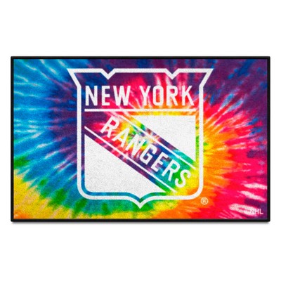 Fan Mats  LLC New York Rangers Starter Mat Tie Dye Tie Dye