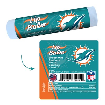 Fan Mats  LLC Miami Dolphins Lip Balm SPF 15 Aqua