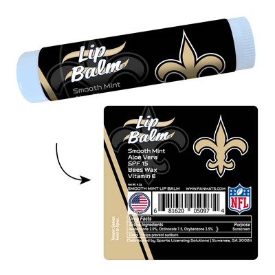 Fan Mats  LLC New Orleans Saints Lip Balm SPF 15 Black