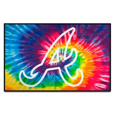 Fan Mats  LLC Atlanta Braves Starter Mat Tie Dye Tie Dye