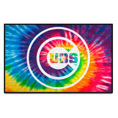 Fan Mats  LLC Chicago Cubs Starter Mat Tie Dye Tie Dye