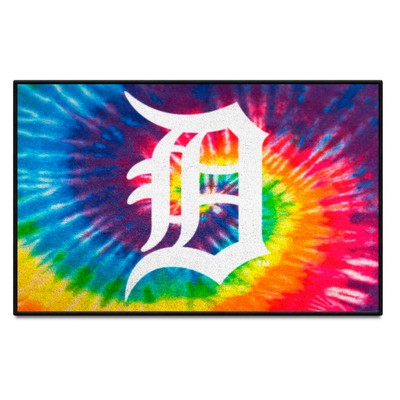 Fan Mats  LLC Detroit Tigers Starter Mat Tie Dye Tie Dye