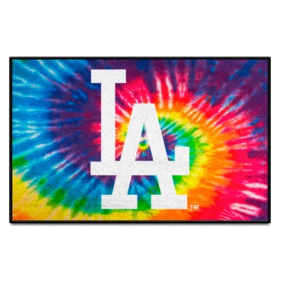 Fan Mats  LLC Los Angeles Dodgers Starter Mat Tie Dye Tie Dye