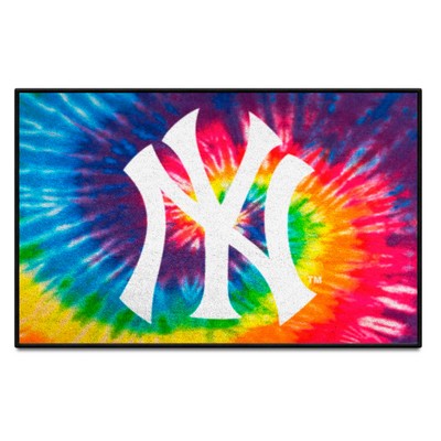 Fan Mats  LLC New York Yankees Starter Mat Tie Dye Tie Dye